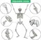 Plastic Human Skeleton Bones with Movable Joints for Halloween Decoration Spooky Scene Party Favors Décor